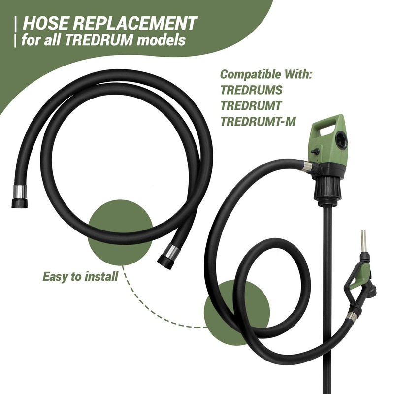 TERA PUMP 79 inch Long Discharge Hose for TREDRUMS/TREDRUMT/TREDRUMT-M Drum