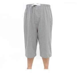 Urine Incontinence Cropped Pants, Washable Elastic Adjustable Reusable Patient Care Trousers for Adults, Elderly, Women's Physiological Periods (Gray/M)