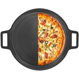16" Laser-etched Nonstick Pizza Steel, 3-Layer Hybrid Steel Pizza Pan