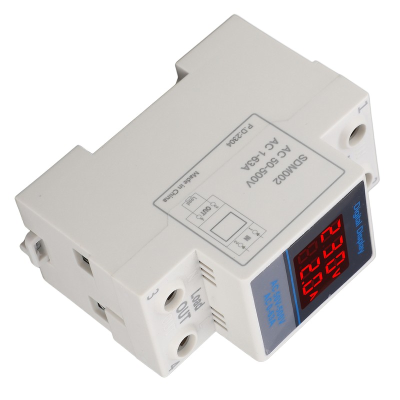Voltage Current Meter Din Rail Double Display Display Monitor Single