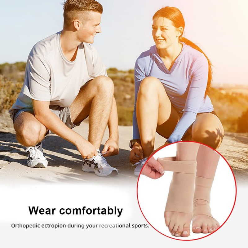 IKOPFLN 1 Pair Ankle Support Gel Heel Socks Ankle Protection