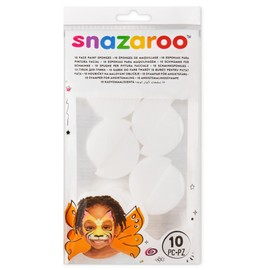 Snazaroo 1198928 Sponge Set of 10 Semicircle Sponges, Fine-Pored for Applying Make-Up, Powder and Cream