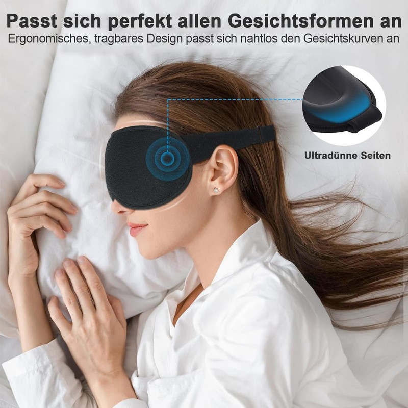 SINZONeu 3D Sleeping Mask for Side Sleepers - 100% Light