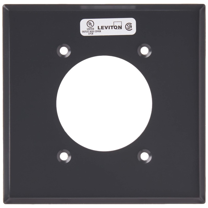 Leviton 2-Gang Flush Mount 2.15 Inch Dia. Device Receptacle, Standard,