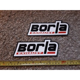 Borla Lot of 2 Classic Borla Exhaust Racing Decals Stickers Nascar NHRA Muffler Car