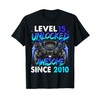 Level 15 Unlocked Awesome Since 2010 15th Birthday Gaming T-Shirt