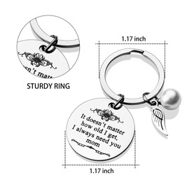 HUINF Mother's Day Keychain Gift from Daughter Son for Mom, Mom Keychain Gifts for Valentine's Day Birthday Christmas