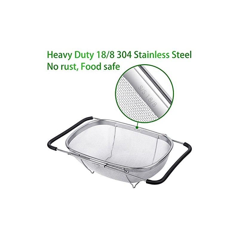 ExcelSteel Colador de acero inoxidable., Stainless