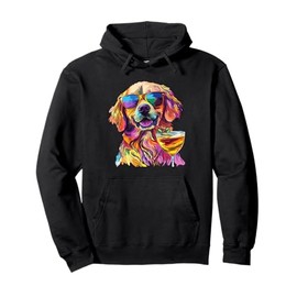 Colorful Golden Retriever Art Dog Owner Canine Lover Pullover Hoodie
