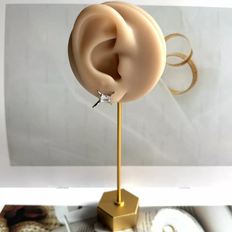 Unbranded CZ Star Stud Earrings for Men Women Streetwear Hip