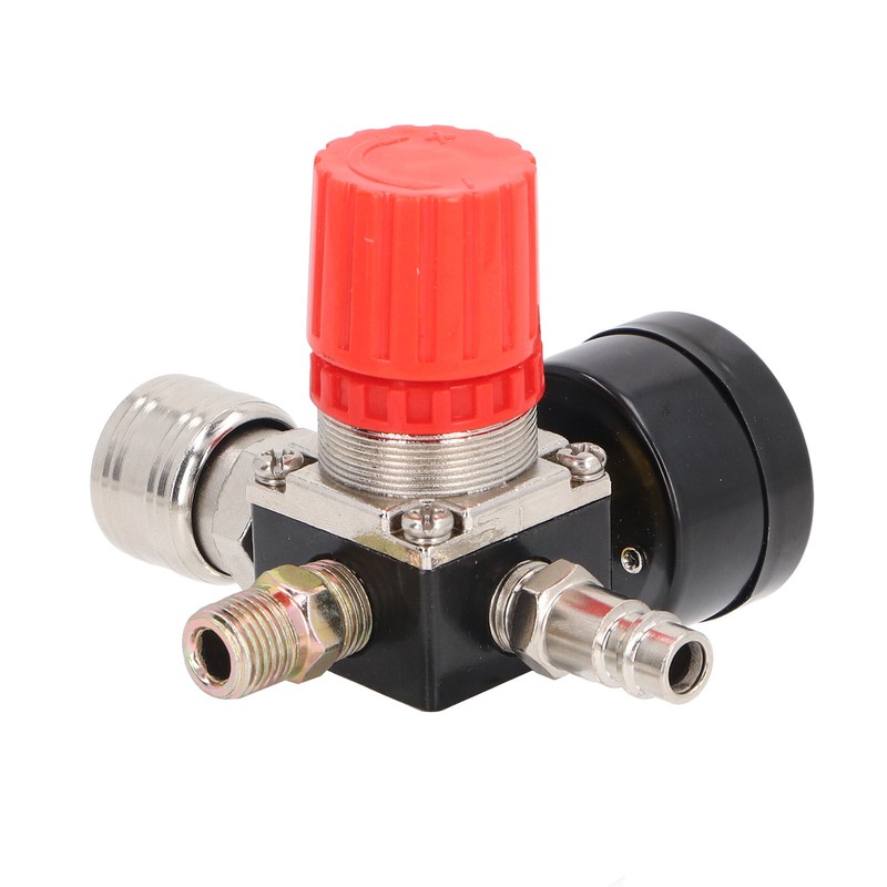 Air Compressor Regulator 4 Holes 0 to 180PSI European Air