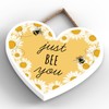 Global Designs Just Bee You Yellow Bee Themed Decorative Wooden