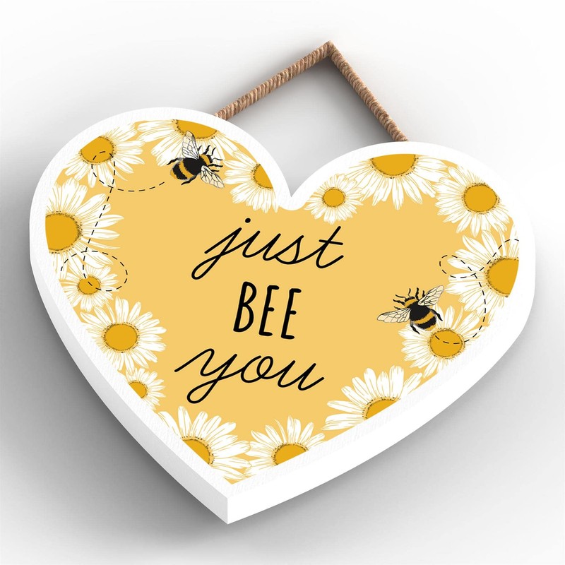 Global Designs Just Bee You Yellow Bee Themed Decorative Wooden