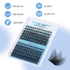 Cluster Eyelash Extensions, 144 Pieces, Cluster Eyelashes, Individual Eyelashes, D-Curls,