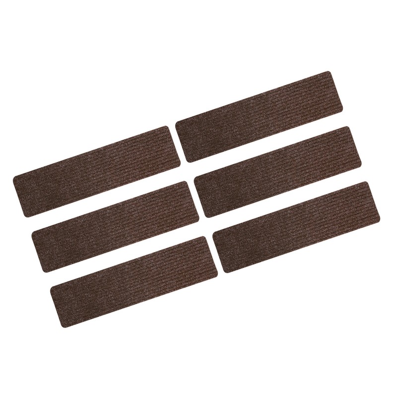 6pcs Stair Mat Self Adhesive Reusable Stair Mat Brown