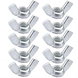 10pcs M10 Wing Nuts Wing Nuts Stainless Steel for Bolt and Fixing (Silver)