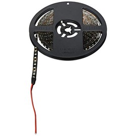 [e-auto fun] 12V 5M 600 Rows SMD3528 Ultra Bright LED Tape, Waterproof, Cutable, Black Base, Front Luminous, Illumination (Black Base/Yellow)