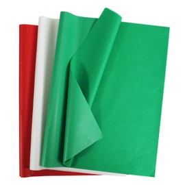Bobobag 100 Sheets 20"X14" Gift Wrapping Tissue Paper Bulk 3 Colors for Gift Bags,Birthday Christmas Weddings Showers Arts Craft Party Favor Decoration (Red/Green/White)
