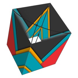 X Kites Acro-Box® Cyborg Nylon 3D Box Trick Kite, 15 Inches Tall