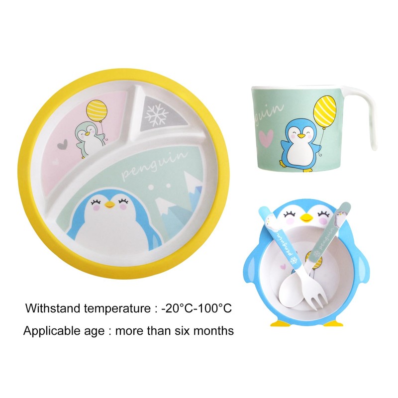 Kids Feeding Set 5 Pcs, Tableware Set for Toddlers Includes