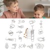 Metal Wire Puzzles Educational Logical Thinking Development Interlock Puzzles Set