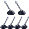 Niveladores de pies giratorios, 6 niveladores de patas M8 ajustables,