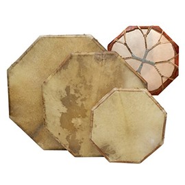 Shaman drum 8-corners with goat skin, Frame Drum, handmade … (16 inch)