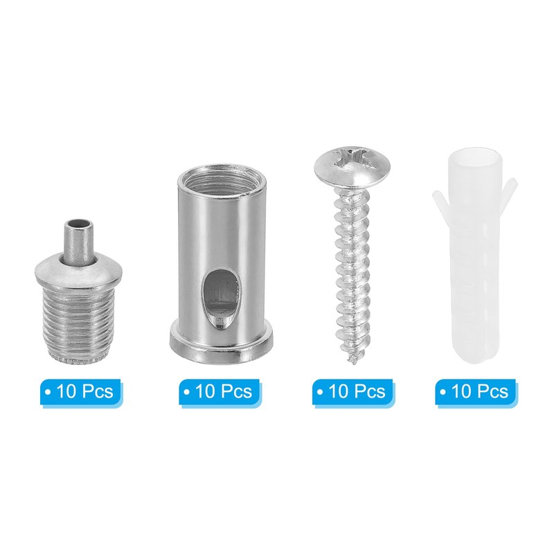 PATIKIL Cord Grip Connector 10 Pack Adjustable Steel Wire Rope