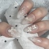 Holiday Secret Handmade Nail Tips - Long Almond / 홀리데이