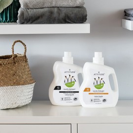 ATTITUDE Fabric Softener, Plant and Mineral-Based Ingredients, HE, Vegan and Cruelty-free Laundry Products, Fragrance-Free, 40 Load, 33.8 Fluid Ounce