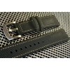 02Straps 22mm Waterproof BLACK Sailcloth Pattern Watch Strap Rubber Bottom
