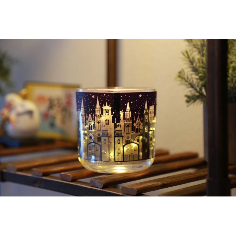 Fresh Orange Blossom Scented LED-Glow Scented Candle| Unique STAR CITY