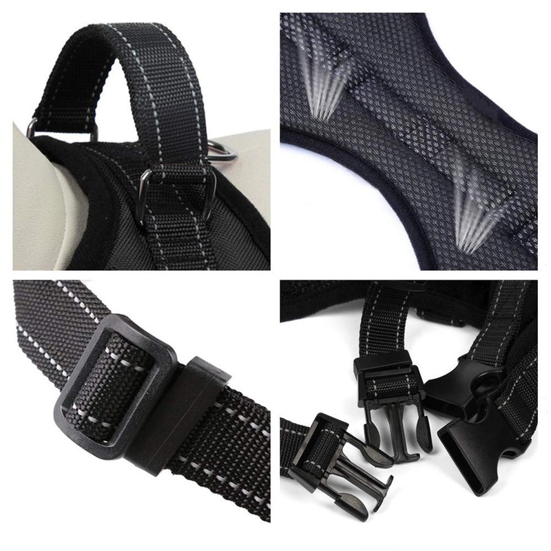 FUNKEEN PET HOUSE Soft Padded Dog Harness Adjustable No Pull