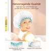 White Shower Cap, Mold Resistant Waterproof Washable Hair Caps for