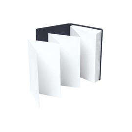 IPPINKA Japanese Premium Accordion Memo Pad - Scrapbook - Perforated - Plain - Indigo