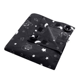 Tommee Tippee Sleeptight Portable Blackout Blind, Medium, 99 x 130 cm, Star and Moon Print, Suction Cups, Lightweight, Adjustable Baby and Toddler Blind