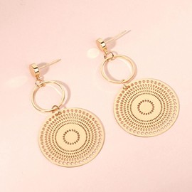 Boho Earrings for Women Trendy Gold Dangle Earrings Vintage Bohemian Indian Country Jewelry Gifts Boho Dress Chic Clothing