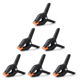 UTEBIT Clips, Strong, 4-Inch, Universal Clamps, Set of 6, Photography Equipment, Background, Photography Stand, Plastic, Spring Clip, Ergonomic Design, Rubber, Large Clips