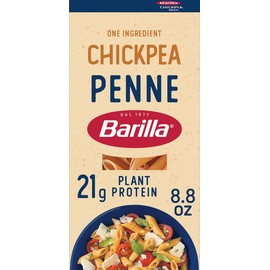 Barilla Chickpea Penne Pasta, 8.8 oz (Pack of 10) - Vegan, Gluten Free, Non GMO & Kosher - Made with Plant Based Protein
