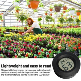 Riisoyu Temperature Humidity Meter Measuring Device, Digital Hygrometer, Mini Thermometer Gauge, Reptile Thermometer, Switchable, Celsius, Fahrenheit, Animal, Wireless for Winery, Greenhouse,