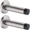 2 Pack Brushed Stainless Steel Wall Mounted Door Stopper, 304