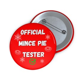 Felbridge Studio - Funny Christmas Pin Badge - Rude Xmas Badge - Secret Santa Gift for Men Women Work - Mum Dad Husband Wife Sister Brother Best Friend - 59mm