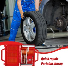 Flat Tire Puncture Repair Kit | Professional Tire Repair Tools To Fix Punctures - Heavy Duty Tire Repair Tool Set For Quick And Easy Repair