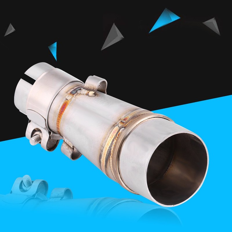 Exhaust Centre Pipe, Qiilu Motorcycle Slip On Exhaust Middle Link