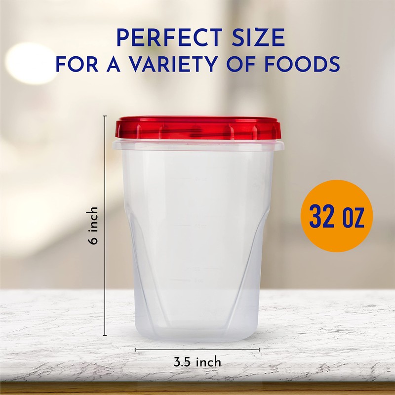 AQUA BLUE Soup Freezer Storage Containers with Twist Top Lids