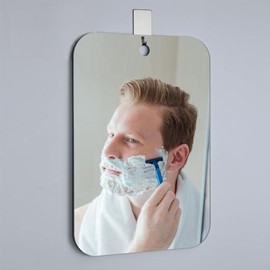 Larger Shower Mirror Fogless for Shaving Mirror for Shower,11x8 inch Than Original,Unbreakable Deluxe Plexiglass Makeup Mirror,Largest Bathroom Wall Hanging,Handheld Camping,Anti Fog Free Suction - Size: 11.02"x8.02"x1 Pack