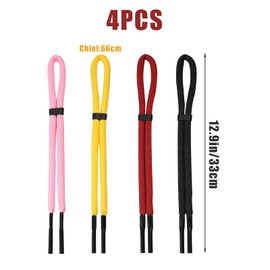 AIEX 4 Pcs 26 inch Floating Sunglasses Strap Adjustable Sunglasses Retainer Anti-Lost Eyeglass Straps for Water Sports Boating Kayaking Surfing Men Women (4 Colors)