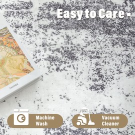 Carvapet 5x7 Grey Rug Washable Modern Rug Abstract Area Rugs for Living Room Ultra Soft Rugs for Bedroom Dorm Dining Room Indoor Low Pile Carpet, Boho Rug with Non-Slip Rubber Backing