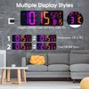 XREXS Large Digital Wall Clock Bluetooth Sync, 17.2" RGB Color