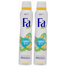 Economy size 200ml/6.7 ounces Fa 48h Deodorant Spray for Men & Women (2 Packs) (Hawaii Love)